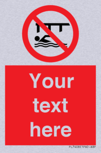 Custom Do not swim in the vicinity of piers